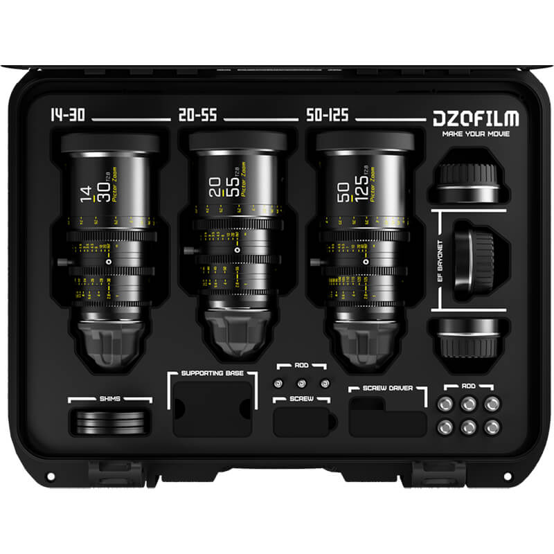 DZOFILM PICTOR ZOOM 3x Lens Bundle 14-30/20-55/50-125mm T2.9 PL | EF