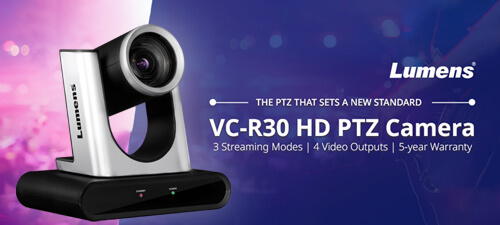 Lumens launches VC-R30 HD IP PTZ Camera