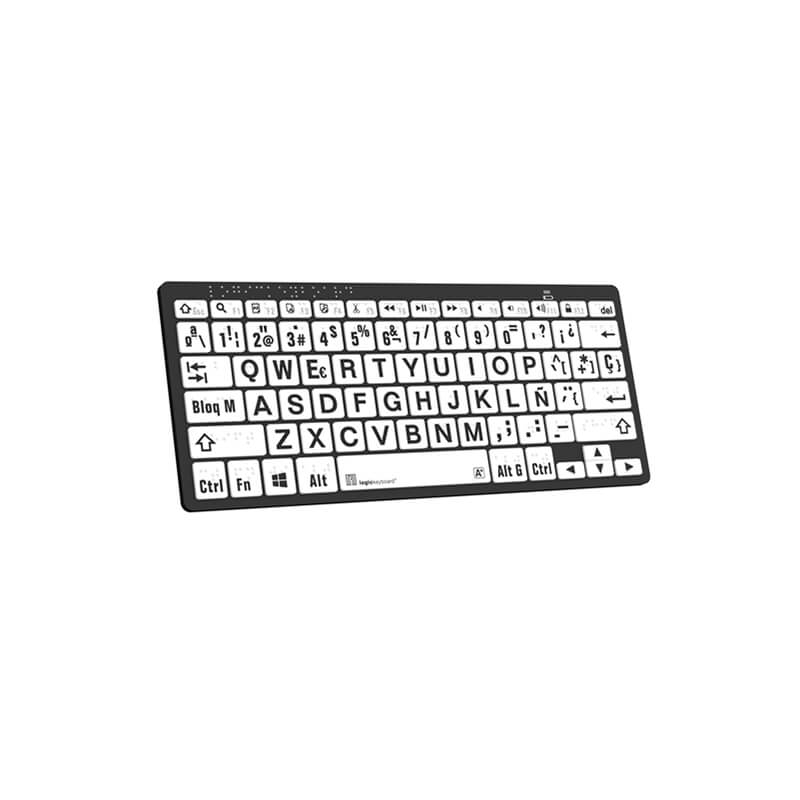 Logickeyboard Braille/LargePrint Black on White PC