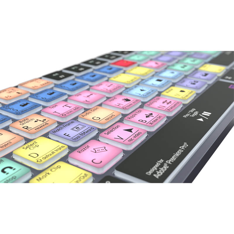 Logickeyboard Adobe Premiere Pro CC TITAN Wireless Backlit Keyboard - Mac