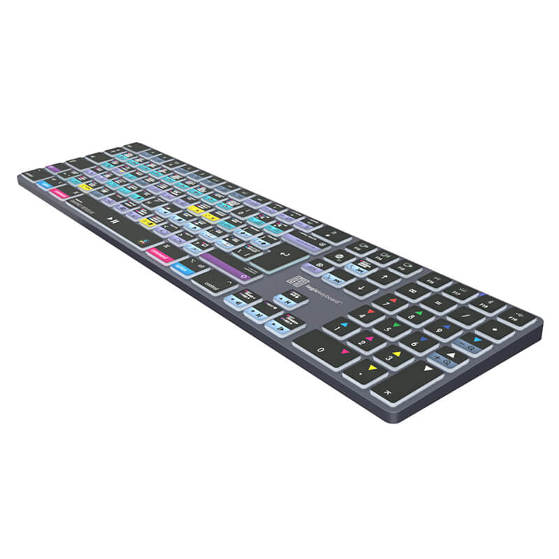 Logickeyboard DaVinci Resolve TITAN Wireless Backlit Keyboard - Mac