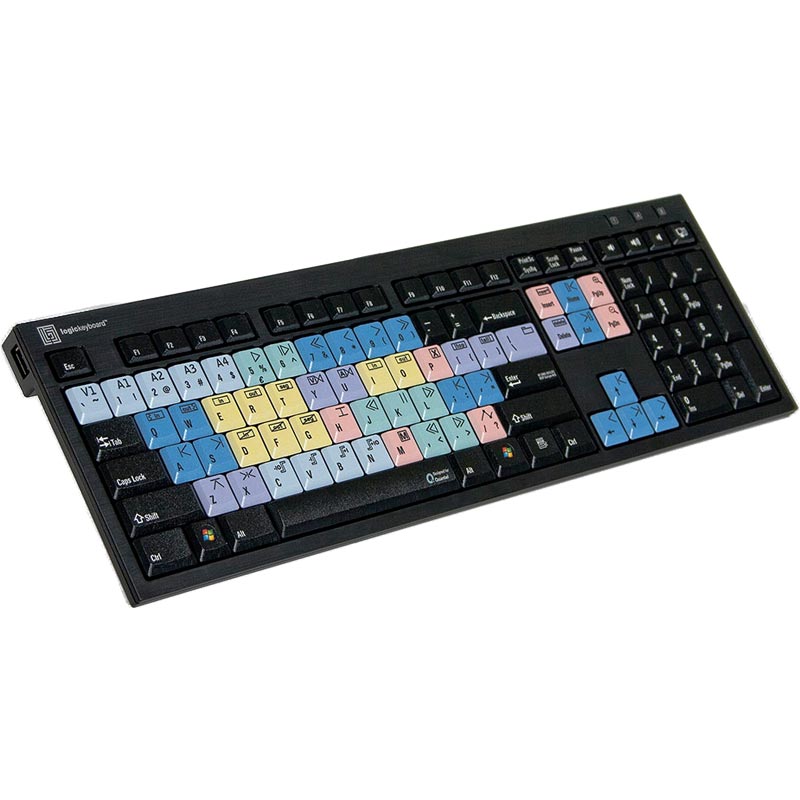 Logickeyboard Quantel Black Keyboard - PC