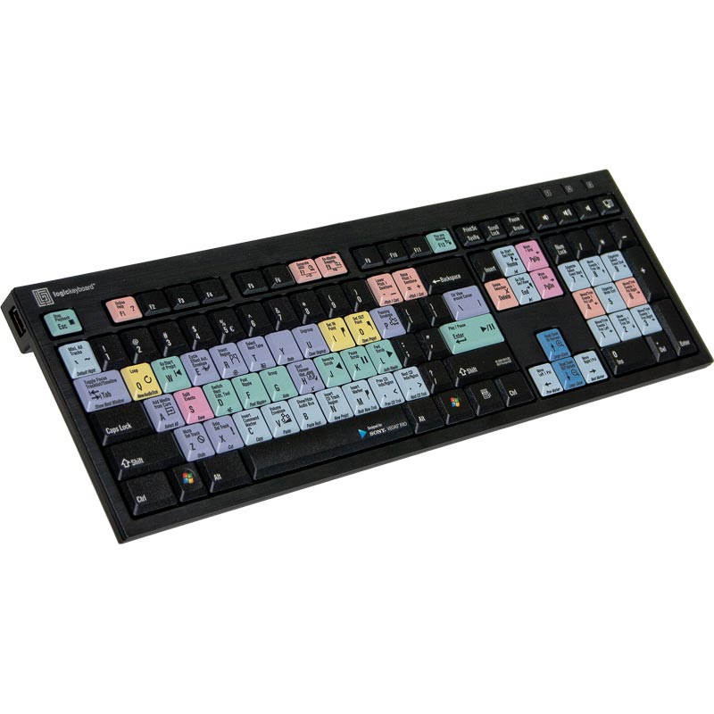 Logickeyboard Vegas Black Keyboard - PC