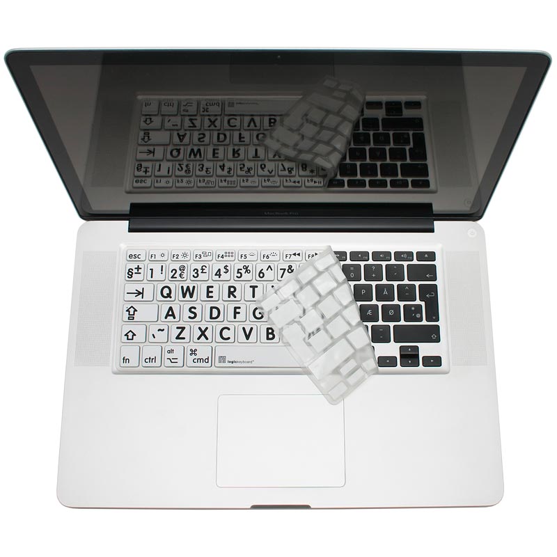Logickeyboard XL Print LogicSkin Black on White Macbook Keyboard Cover