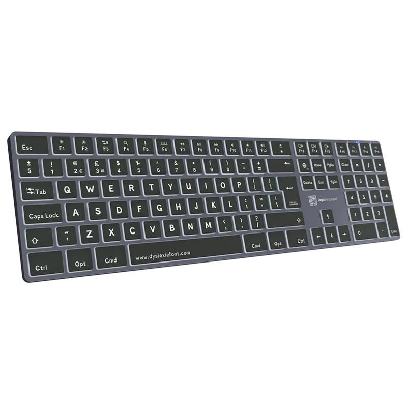Logickeyboard Dyslexie TITAN Wireless Backlit Keyboard – Mac