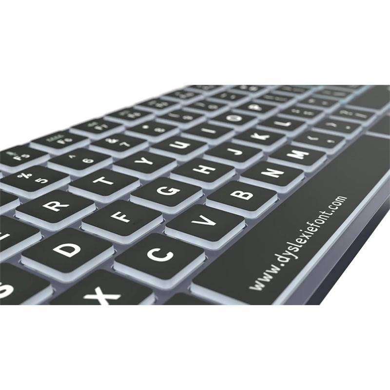 Logickeyboard Dyslexie TITAN Wireless Backlit Keyboard – Mac