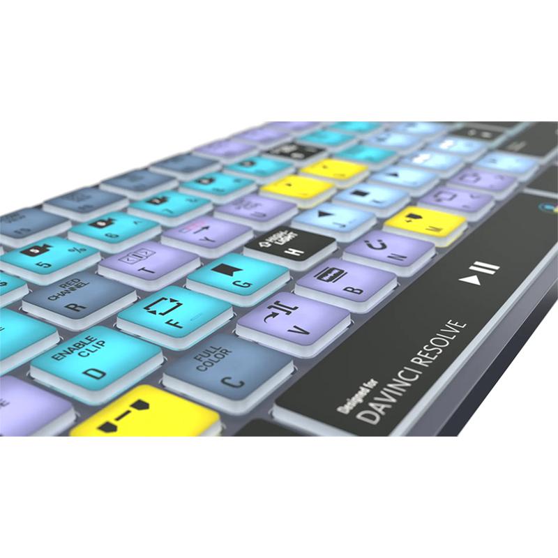 Logickeyboard DaVinci Resolve Classic layout TITAN Wireless Backlit Keyboard - Windows