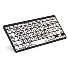 Logickeyboard XL Print - Black on White Bluetooth Mini Keyboard