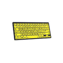 Logickeyboard LargePrint Black on Yellow - PC Bluetooth Mini Keyboard
