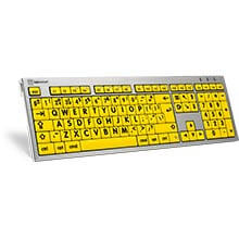 Logickeyboard XL Print - Black on Yellow Mac Alba