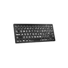 Logickeyboard LargePrint White on Black - PC Bluetooth Mini Keyboard
