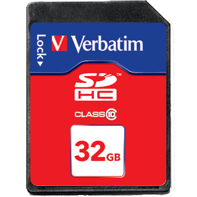 VerbatimMemory Cards SDHC-32GB Class 10