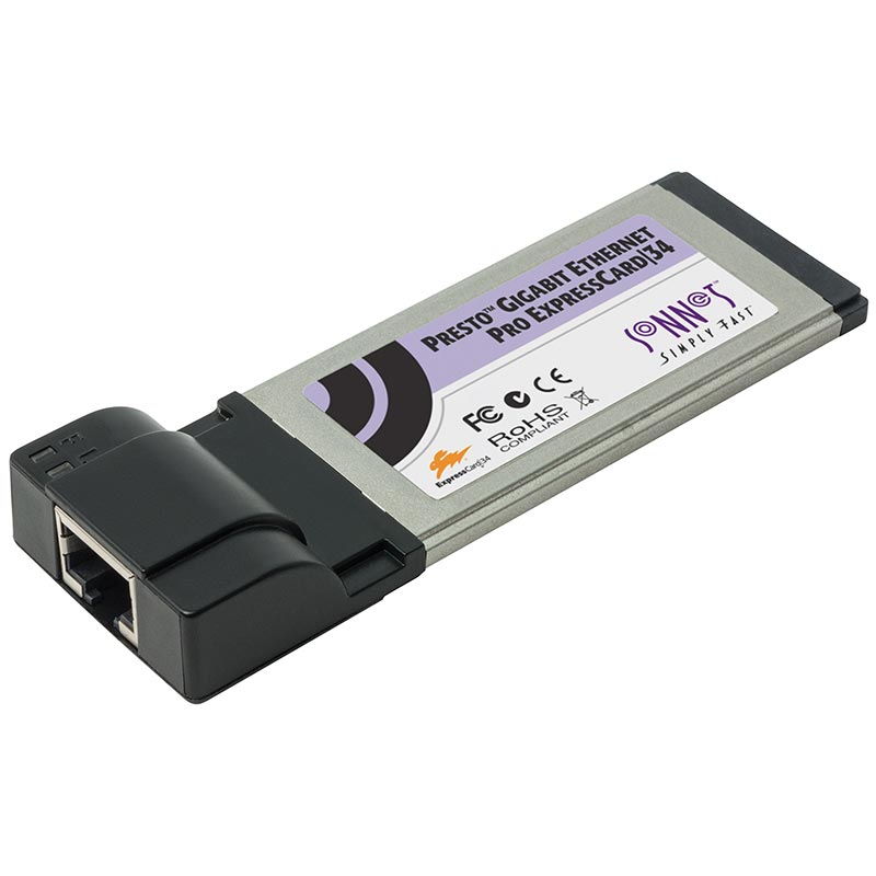 Sonnet Presto Gigabit Ethernet Pro ExpressCard 34