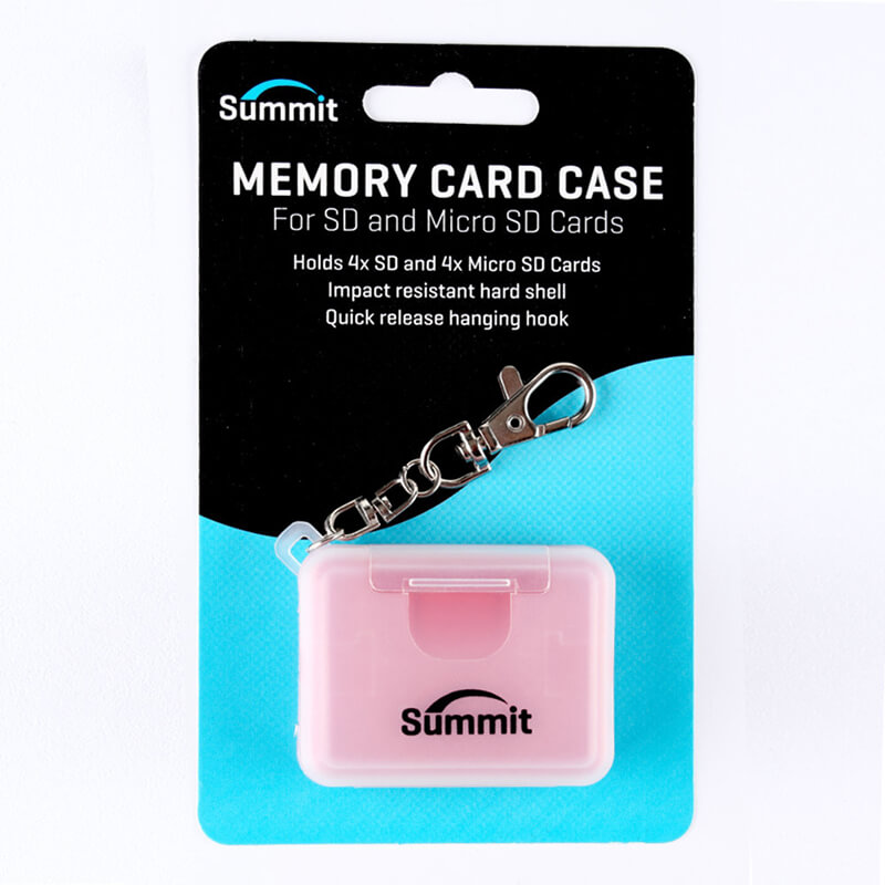 Summit SD/MicroSD Memory Card Case - Red