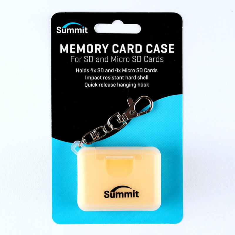 Summit SD/MicroSD Memory Card Case - Yellow