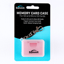 Summit SD/MicroSD Memory Card Case - Red